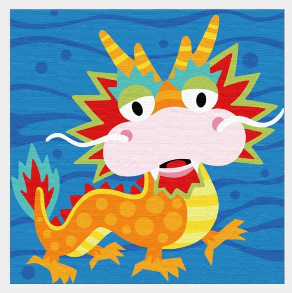 Tranh số hoá Gam HH2035 tranh nhỏ 20x20cm căng sẵn khung