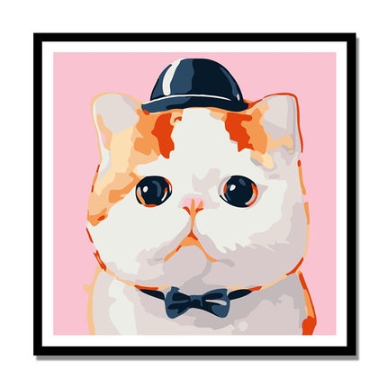 Tranh số hoá Gam HH2001 tranh nhỏ 20x20cm căng sẵn khung - HH2001L Hươu cao co