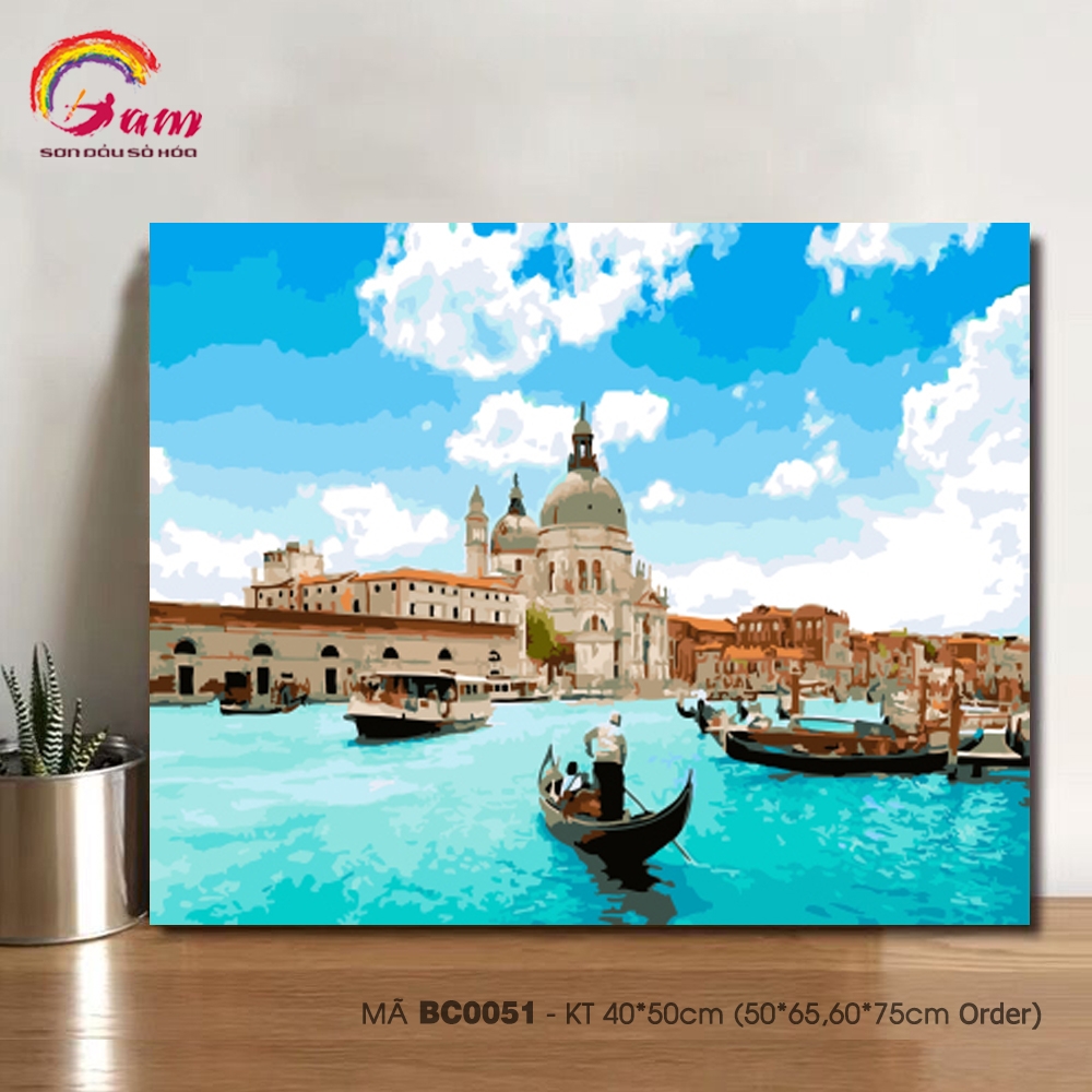 Tranh số hóa tự tô màu Venice Hòn ngọc của biển Adriatic BC0051