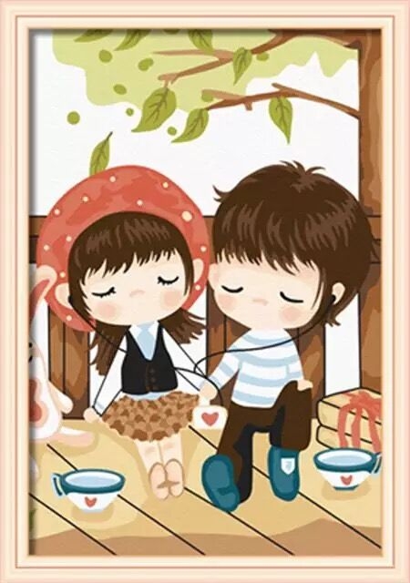 Tranh số hóa tự tô màu Gam C057 20x30cm căng sẵn khung