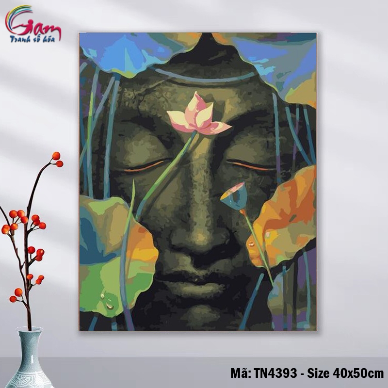 Tranh tô màu số hóa Tổng hợp các mẫu Phật đẹp. Size 40x50cm căng sẵn khung, size 60x90cm KHÔNG KHUNG