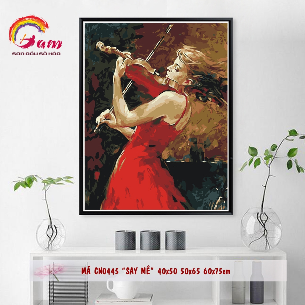 Tranh tô màu theo số Gam Say mê CN0445
