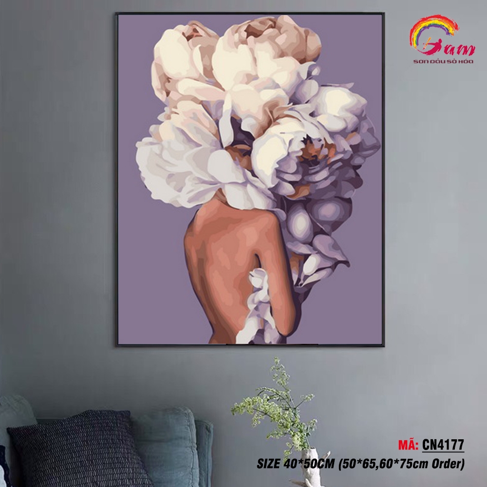 Tranh tự tô màu theo số Gam CN4177 40x50cm căng sẵn khung