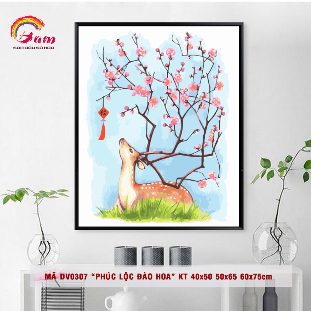 Tranh tự tô màu theo số Gam DV0249 40x50cm căng sẵn khung - DV0317