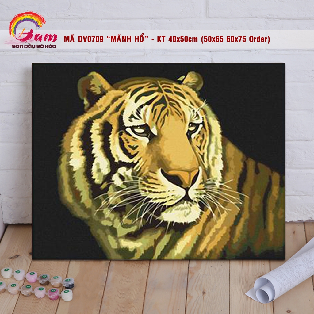 Tranh số hóa Gam DV0709 40x50cm căng sẵn khung