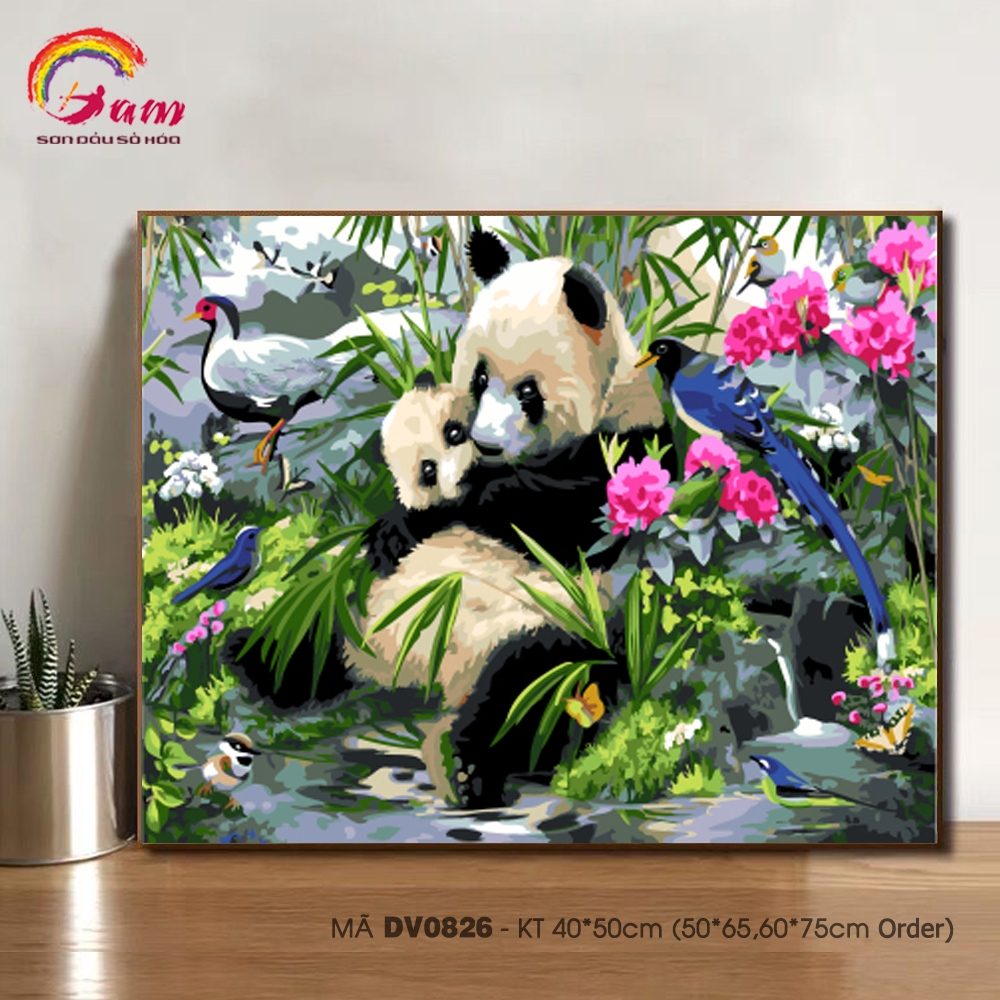 Tranh số hóa Gam DV0826 40x50cm căng sẵn khung