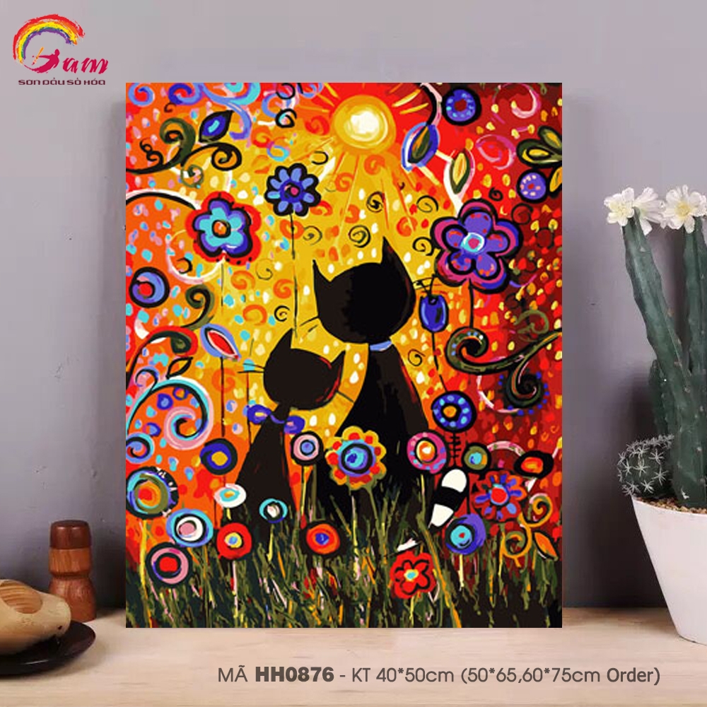 Tranh số hóa Gam DV0786 40x50cm căng sẵn khung - HH0876-4050