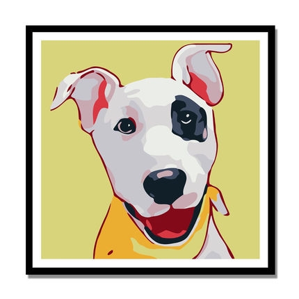 Tranh số hoá Gam HH2001 tranh nhỏ 20x20cm căng sẵn khung - HH2001L Hươu cao co