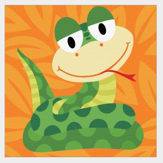 Tranh số hoá Gam HH2035 tranh nhỏ 20x20cm căng sẵn khung