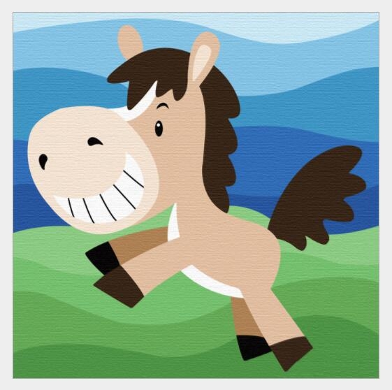 Tranh số hoá Gam HH2035 tranh nhỏ 20x20cm căng sẵn khung