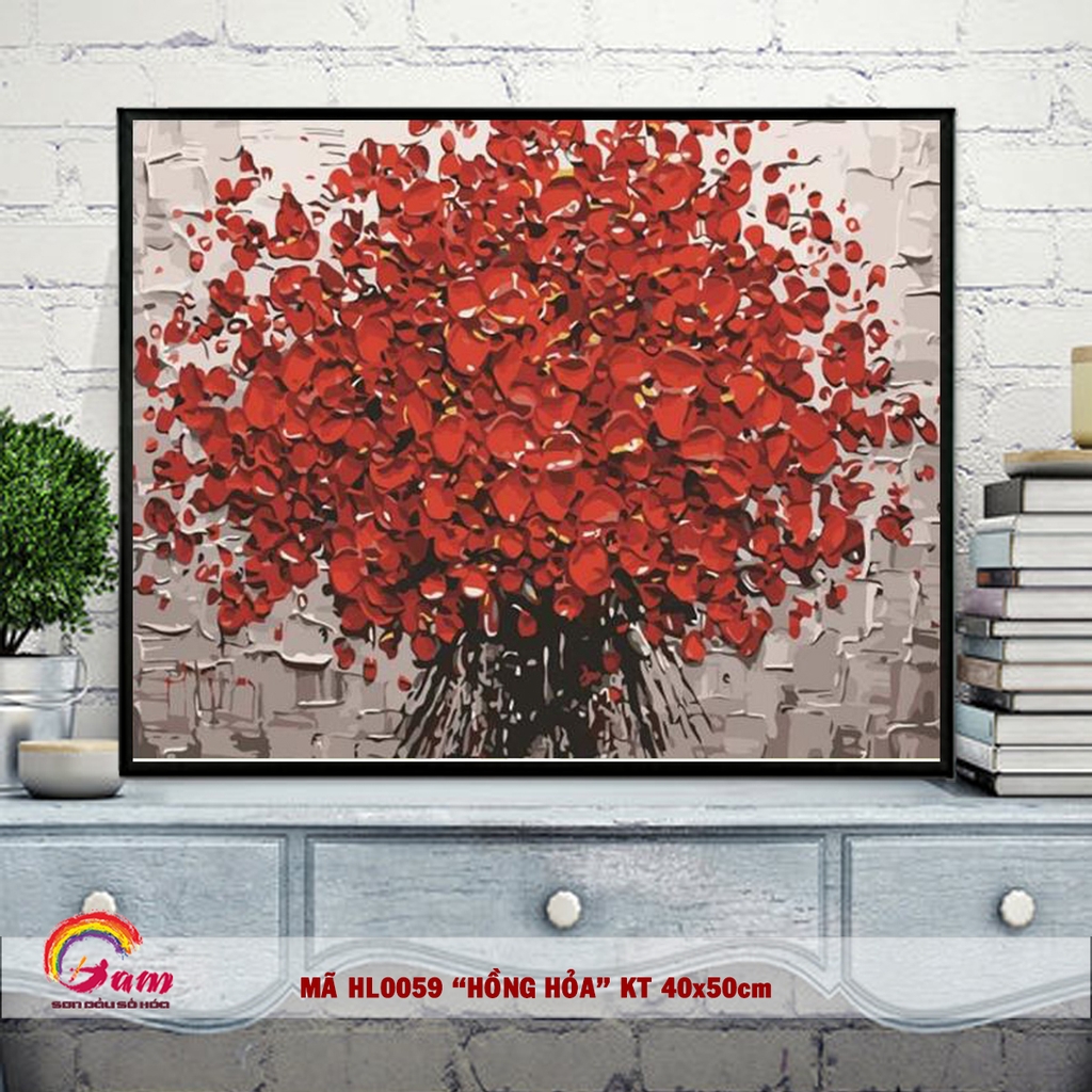 Tranh số hóa Gam HL0059 40x50cm căng sẵn khung