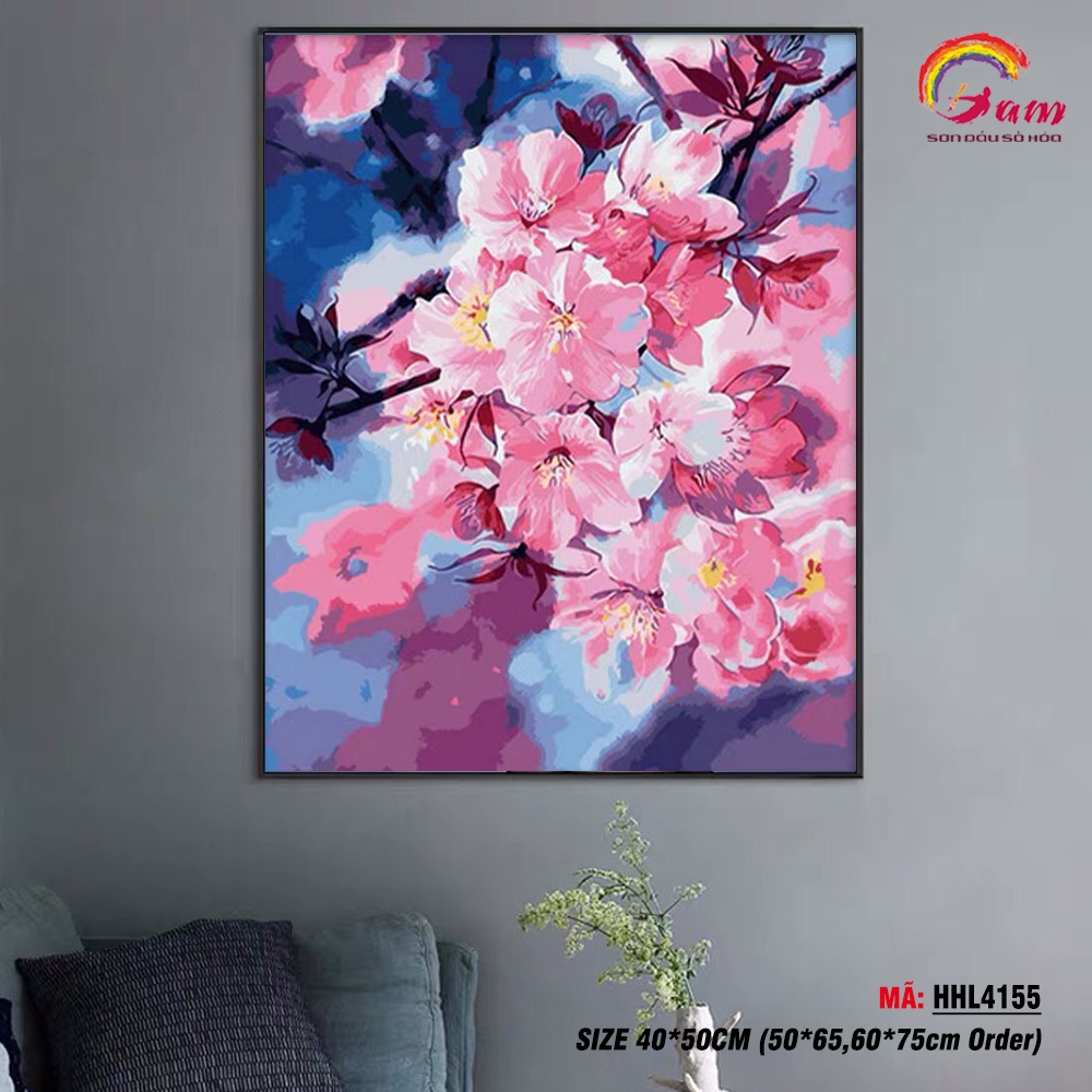 Tranh số hóa Gam HL4155 40x50cm căng sẵn khung