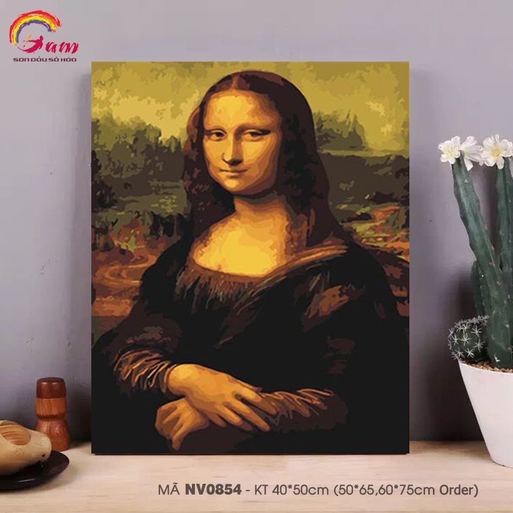 Tranh tự tô màu sơn dầu số hóa Gam mã NV0854 Nàng Monalisa