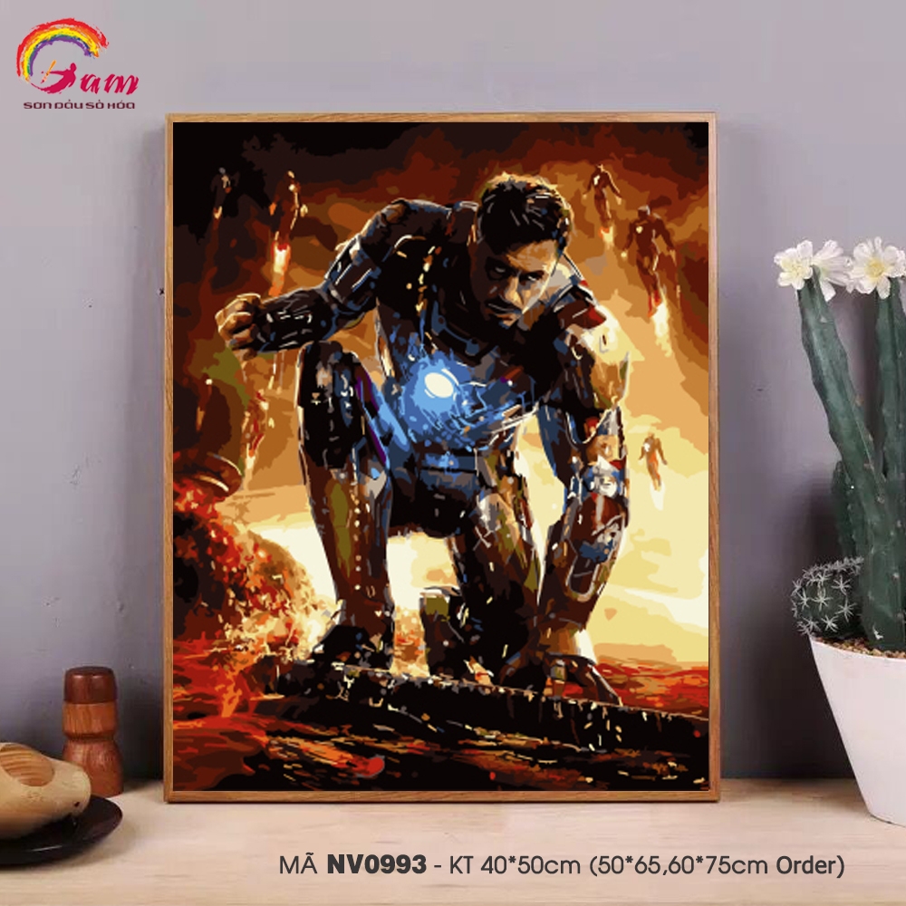 Tranh tô màu theo số Gam NV0993 khổ lớn 60x75cm căng sẵn (Hàng đặt trước)