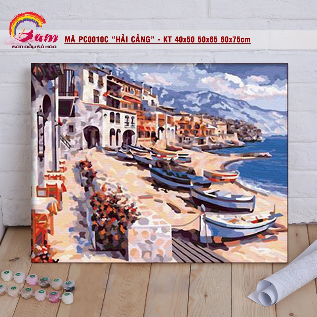Tranh số hóa tự tô màu Gam PC0010 40x50cm căng sẵn khung - PC0010D-4050