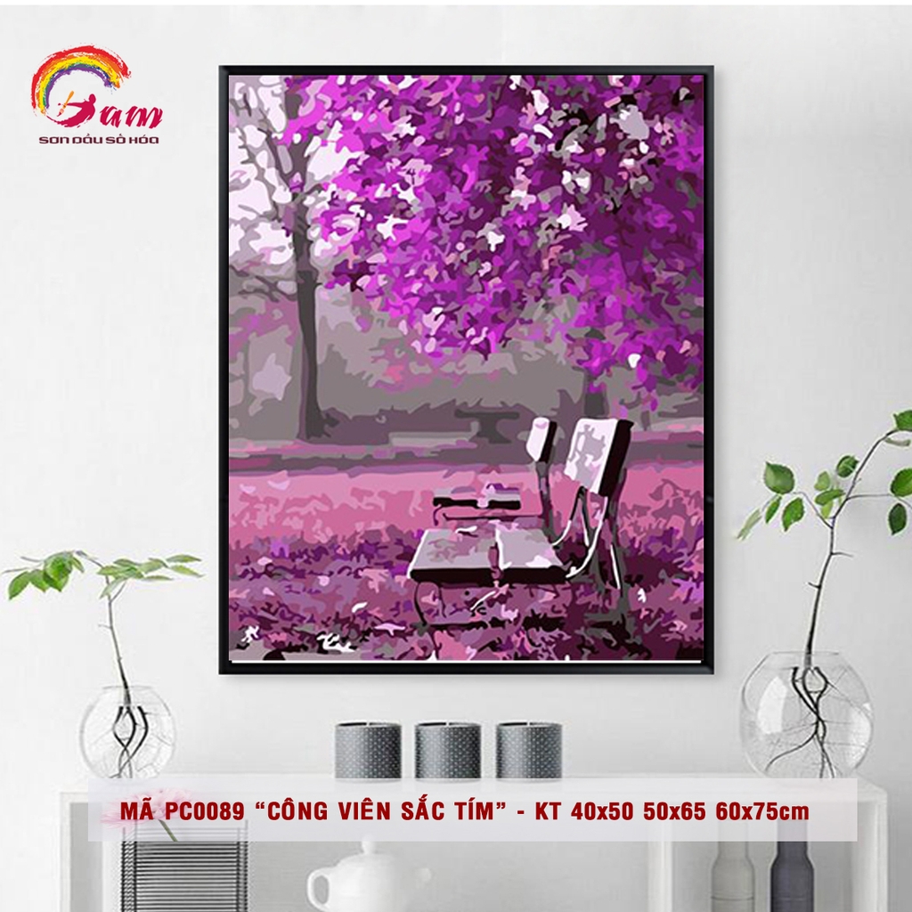 Tranh số hóa tự tô màu Gam PC0089 40x50cm căng sẵn khung - PC0797