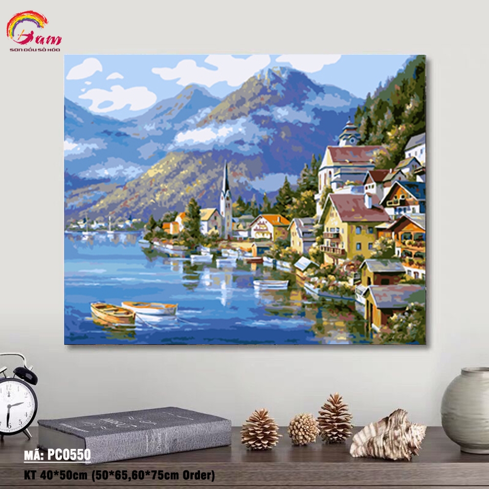 Tranh số hóa tự tô màu Gam PC0550 40x50cm căng sẵn khung