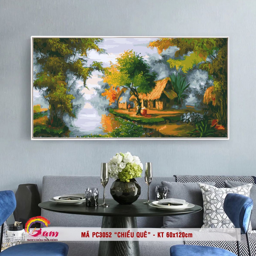 Tranh tô màu theo số Gam PC3052 khổ lớn 60x120cm KHÔNG KHUNG