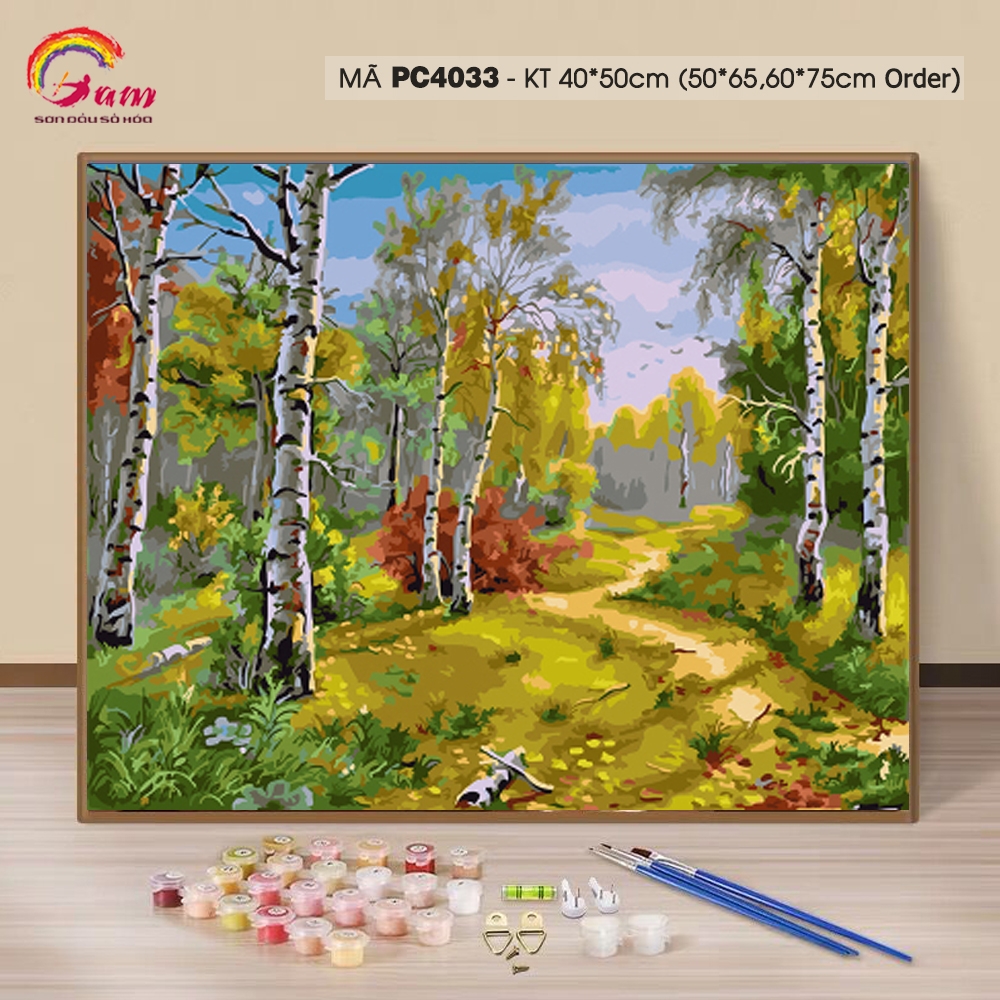 Tranh tô màu theo số Gam PC4033 40x50cm căng sẵn khung
