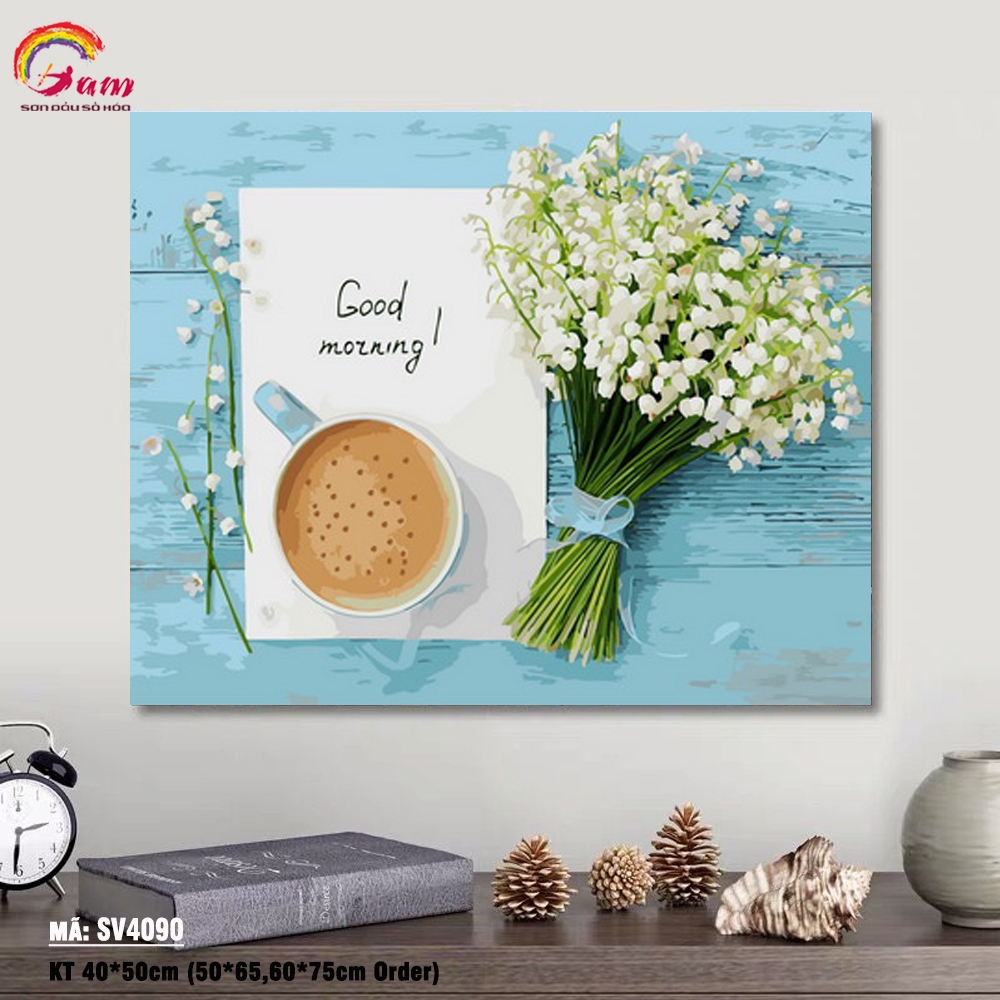 Tranh tô màu số hoá Gam chào buổi sáng SV4090