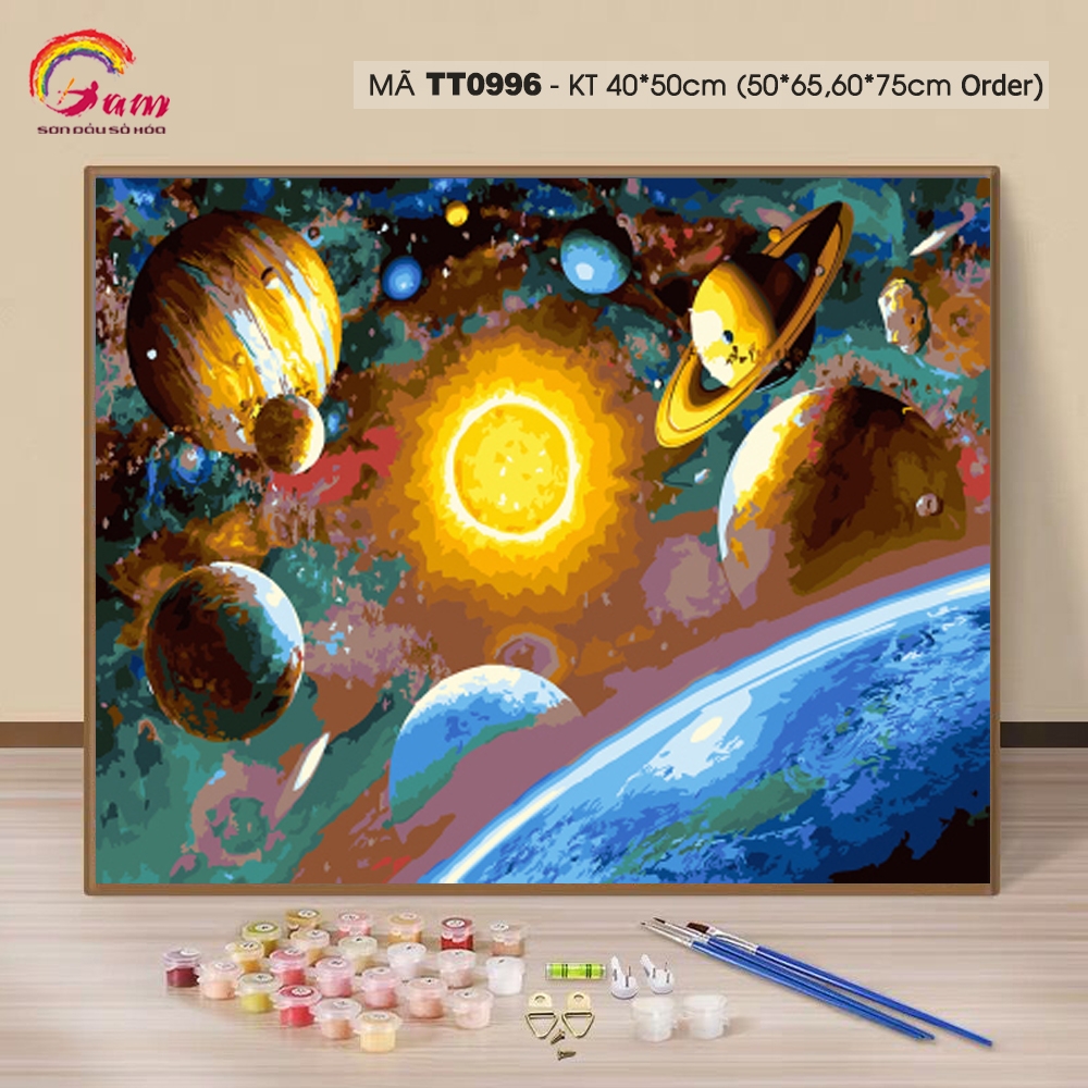 Tranh tô màu theo số Gam vũ trụ TT0996