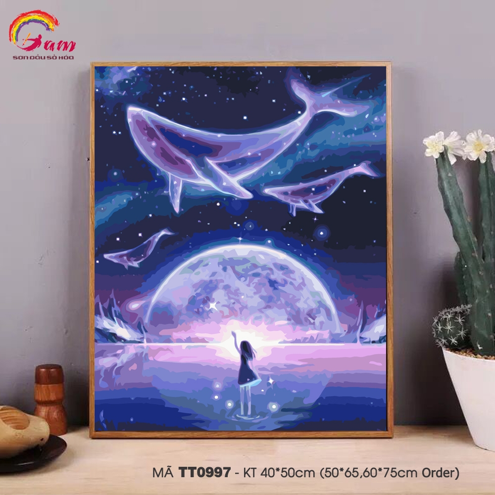 Tranh tô màu theo số, tranh số hóa Gam TT0997