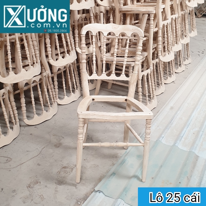 Phôi ghế Napoleon gỗ cao su