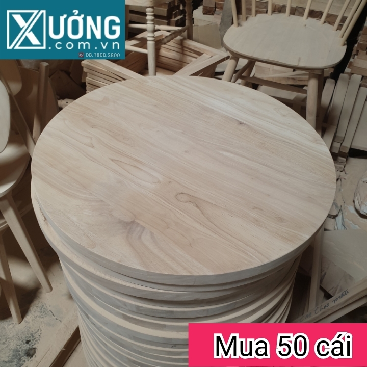 Phôi mặt bàn tròn cao su đường kính 60cm