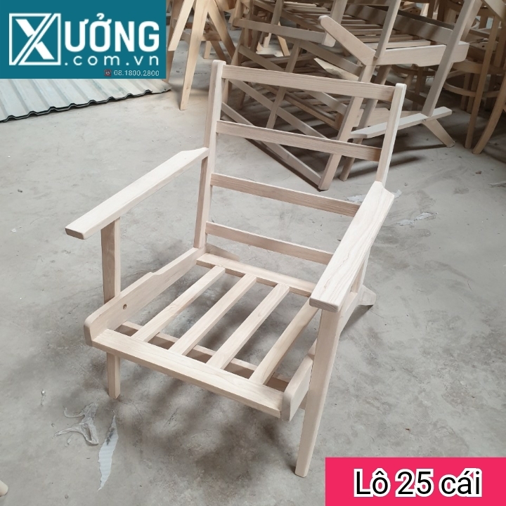 Phôi sofa tay thẳng gỗ ash