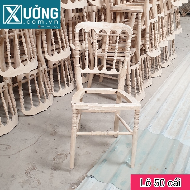 Phôi ghế Napoleon gỗ cao su