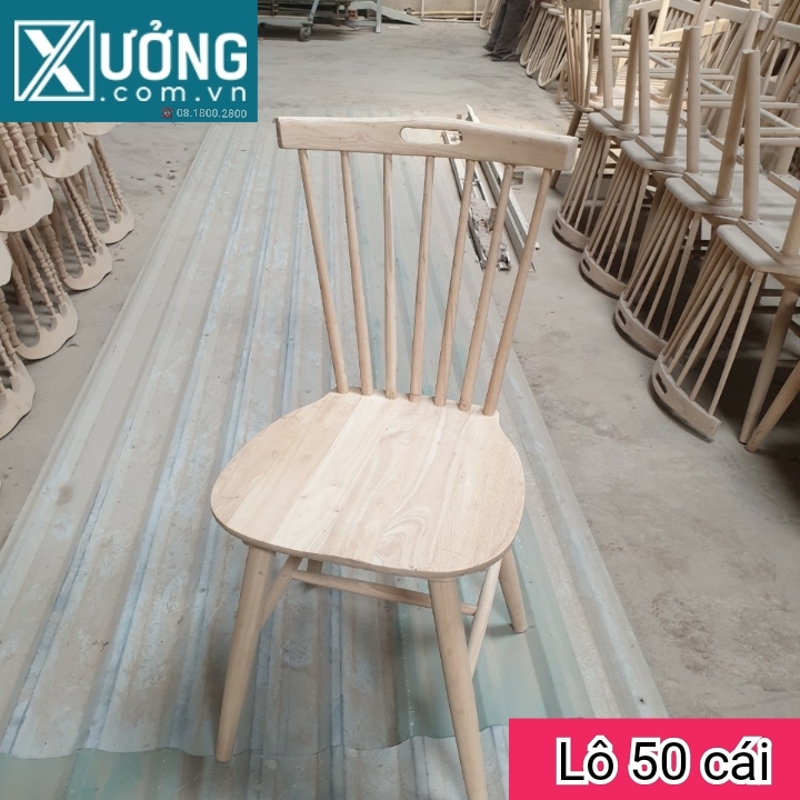 Phôi ghế gỗ cao su tựa lưng khoét tay nắm