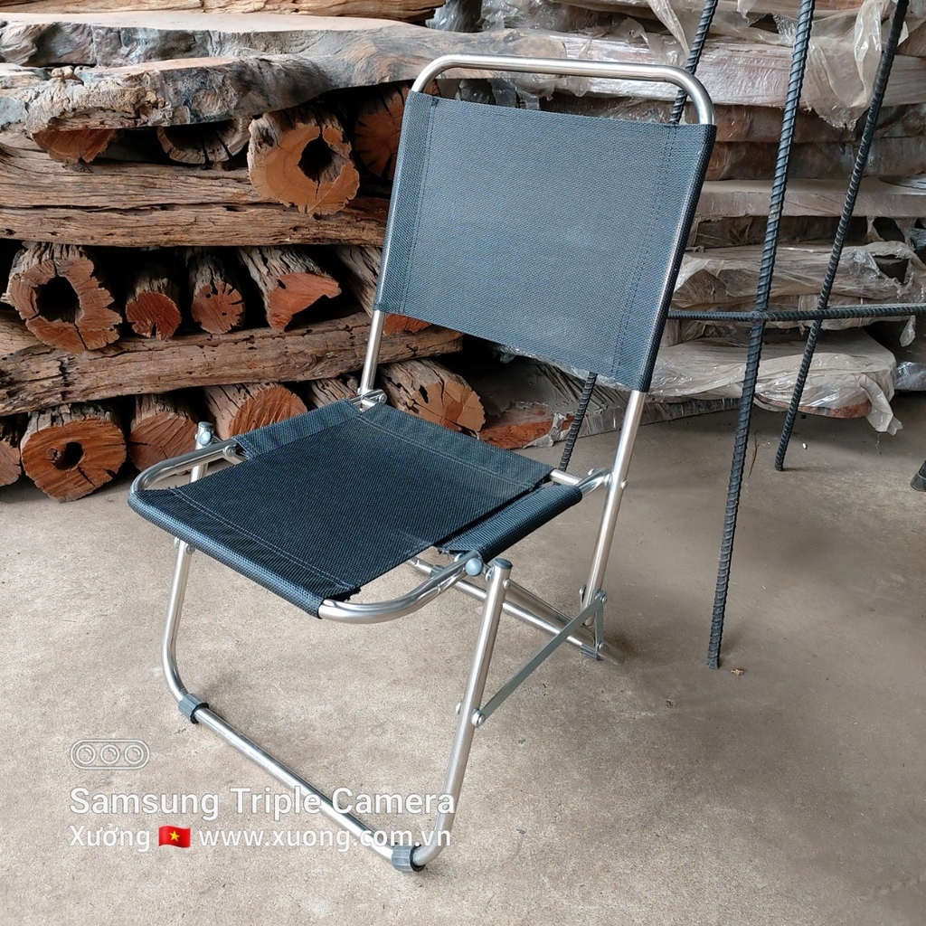 Ghế xếp inox quán cafe - trà sữa - trà chanh...