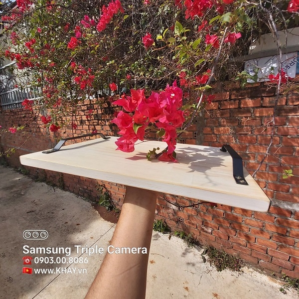 Khay gỗ trắng sữa
