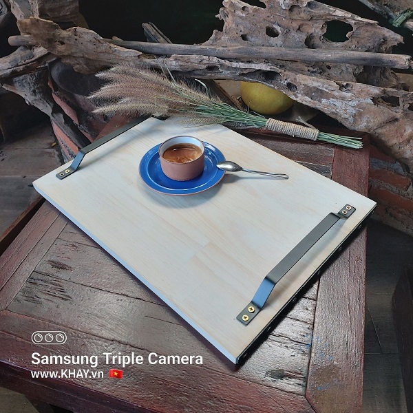 Khay gỗ trắng sữa