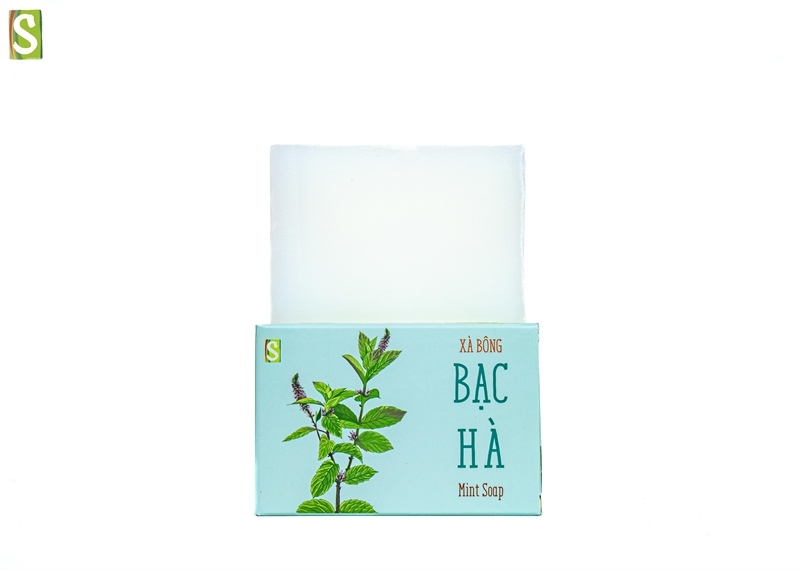 Xà bông sinh dược bạc hà HTX Sinh Dược 110g – 55g