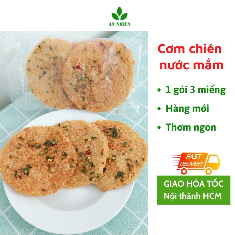 1 gói cơm cháy chiên nước mắm hành - đồ ăn vặt An Nhiên