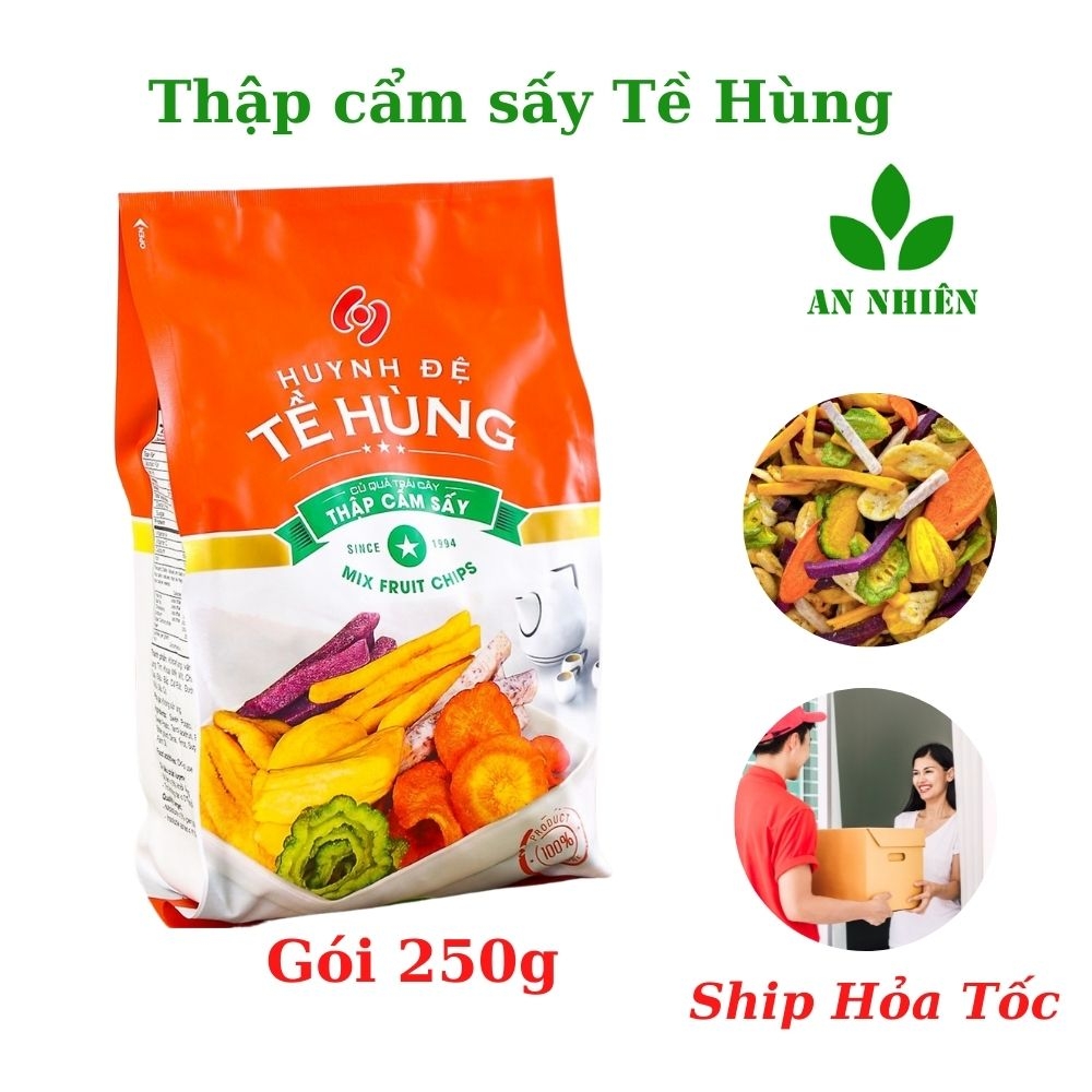 Trái cây sấy thập cẩm,  hoa quả sấy Huynh Đệ Tề Hùng gói 250g/500g