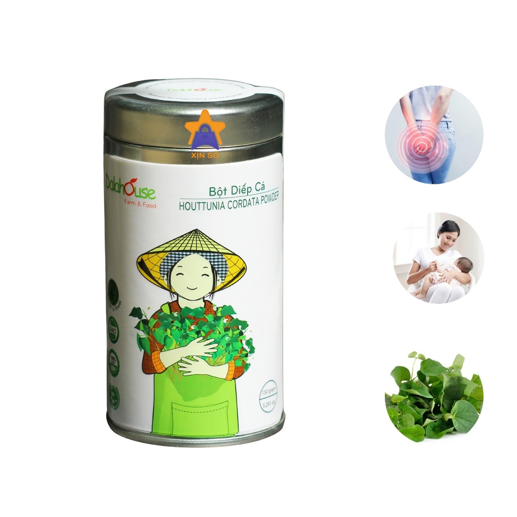 Bột diếp cá nguyên chất sấy lạnh Dalahouse hộp 120gr