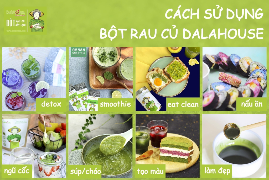 Bột củ dền nguyên chất sấy lạnh Dalahouse 60g gồm 20 gói x 3g