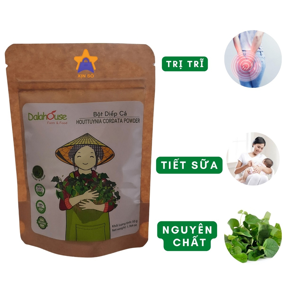 Bột diếp cá nguyên chất sấy lạnh Dalahouse gói 50gr