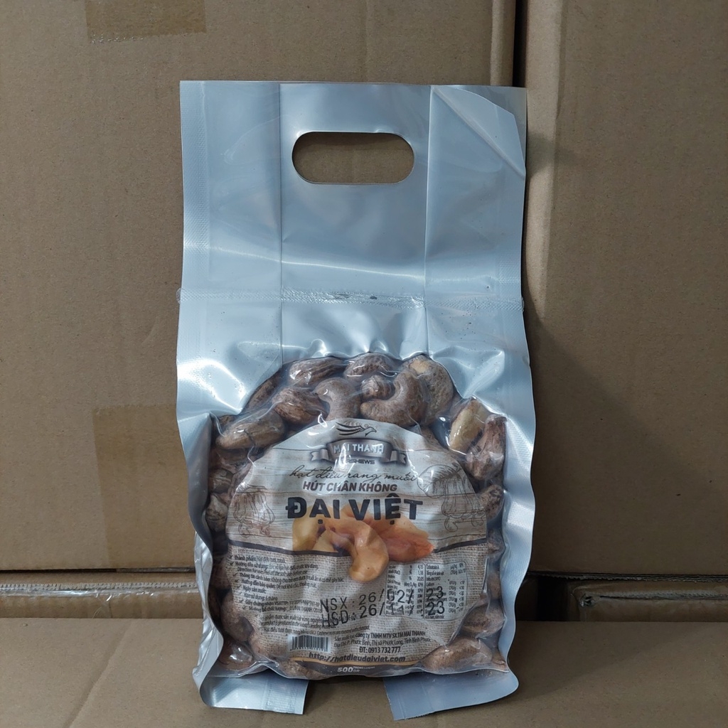 500g hạt điều rang muối Bình Phước, hạt điều vỏ lụa loại 1 đồ ăn vặt An Nhiên