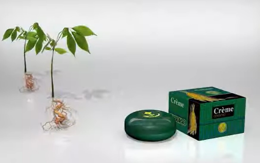 Hũ kem sâm Thorakao 7g chụp cùng củ sâm và ngọc trai