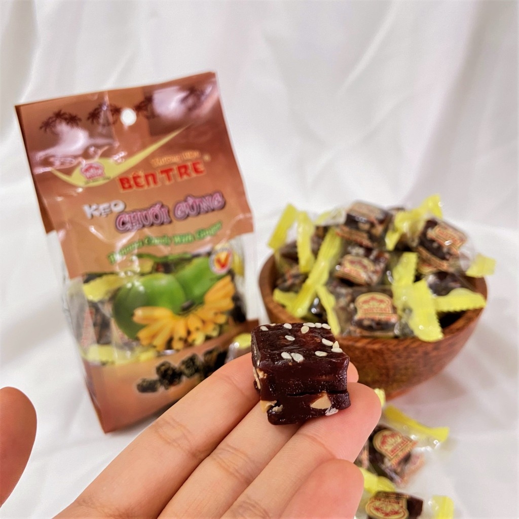 Kẹo chuối gừng đậu mè Bến Tre túi 200g