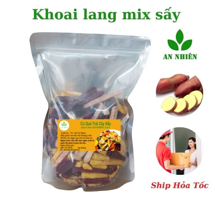 Mix 3 loại khoai sấy Hàng Nguyên An Nhiên 500g