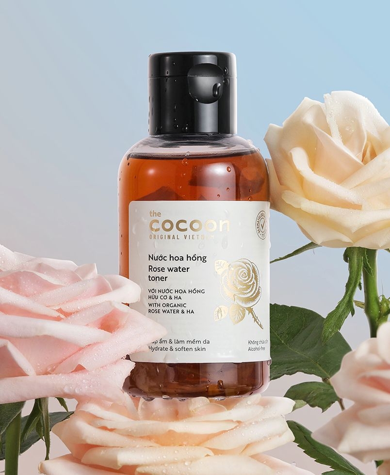 Nước hoa hồng Cocoon 140ml ( Rose toner ) dưỡng ẩm, mềm da