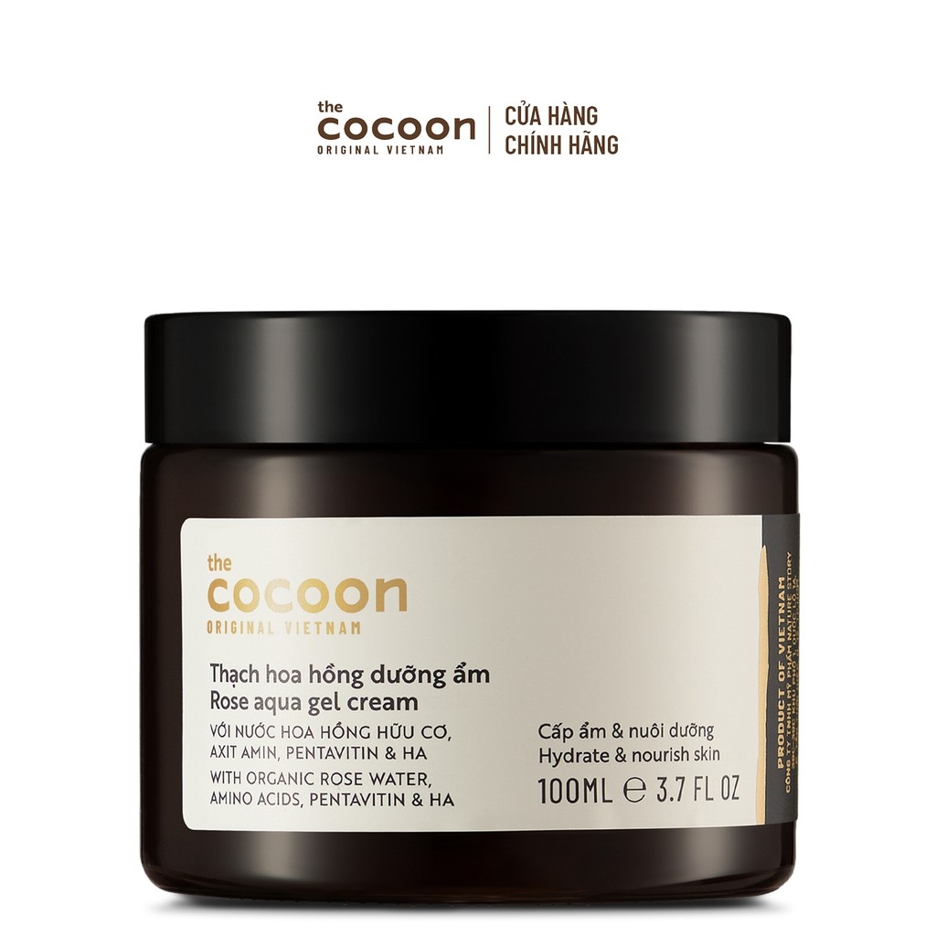 Thạch hoa hồng dưỡng ẩm (kem dưỡng ẩm) Cocoon cấp ẩm & dưỡng da 100ml