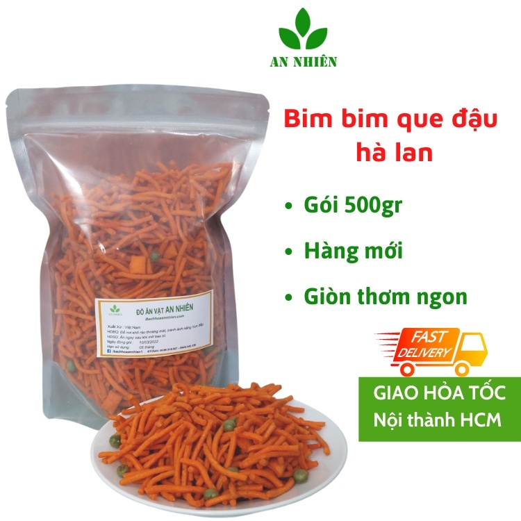 video Bim bim que đậu hà lan 500gr