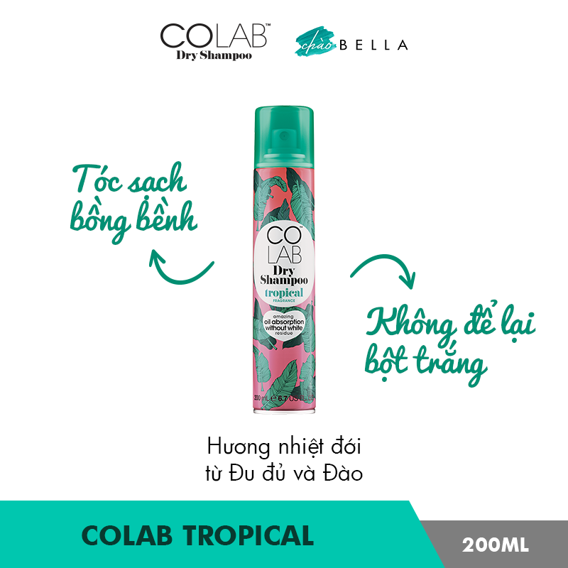 Dầu Gội Khô Colab Dry Shampoo (200ml)