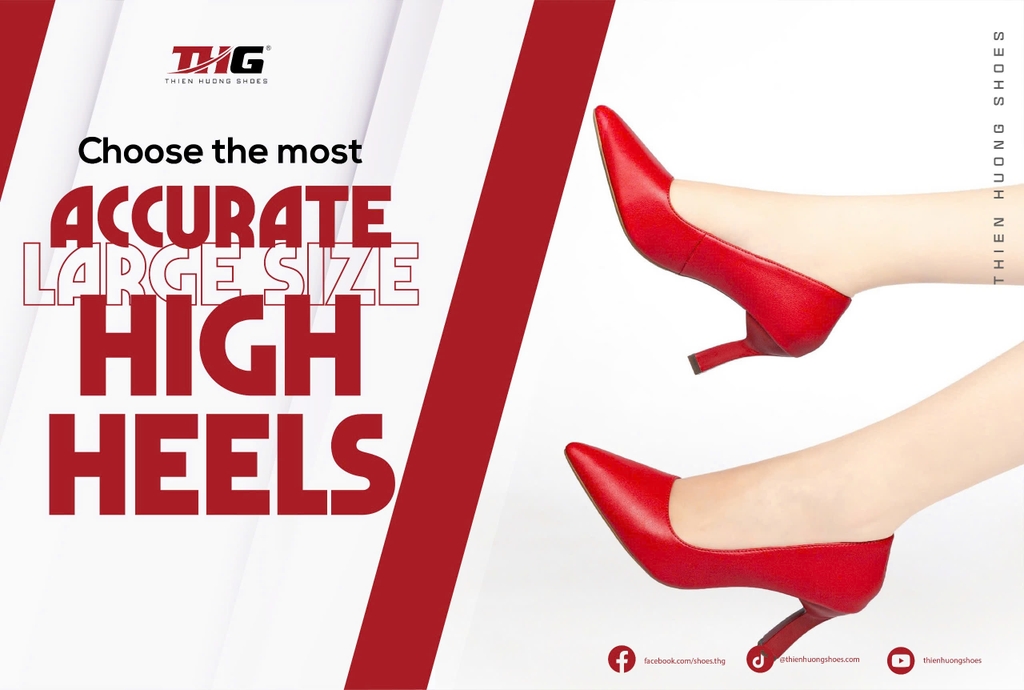 Choose the most accurate large size high heels