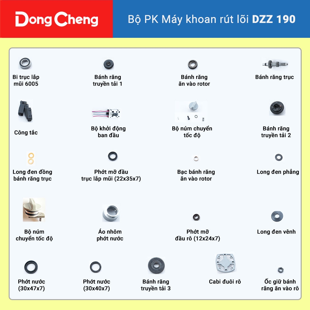 Bộ PK máy khoan rút lõi DZZ190